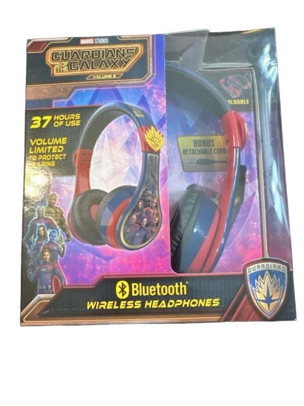eKids Guardians of The Galaxy Volume 3 Kids Bluetooth Wireless Headphones